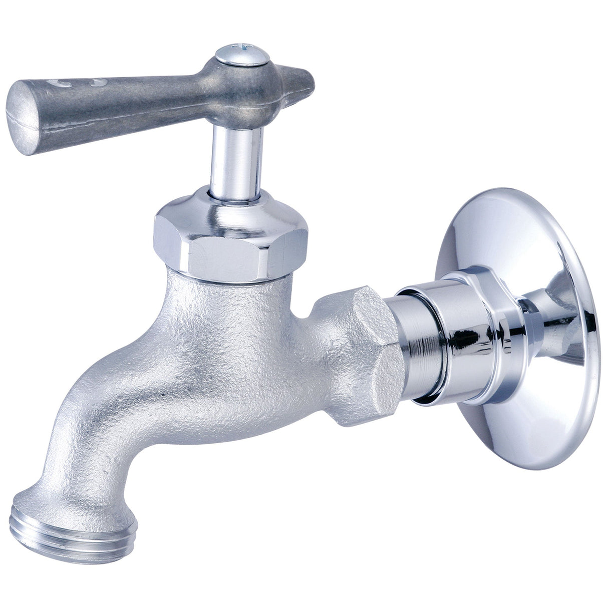 Central Brass 0006-H1/2C Single Handle Wallmount Faucet in Rough Chrome