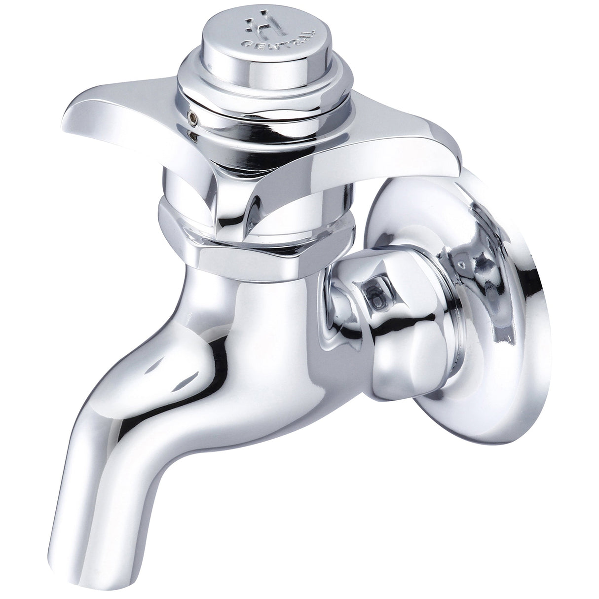 Central Brass 0033-1/2HV-02 Self-Close Wallmount Faucet in Polished Chrome