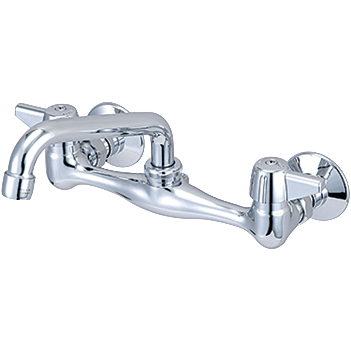 Central Brass 0047-TA Two Handle Wallmount Kitchen Faucet in Polished Chrome