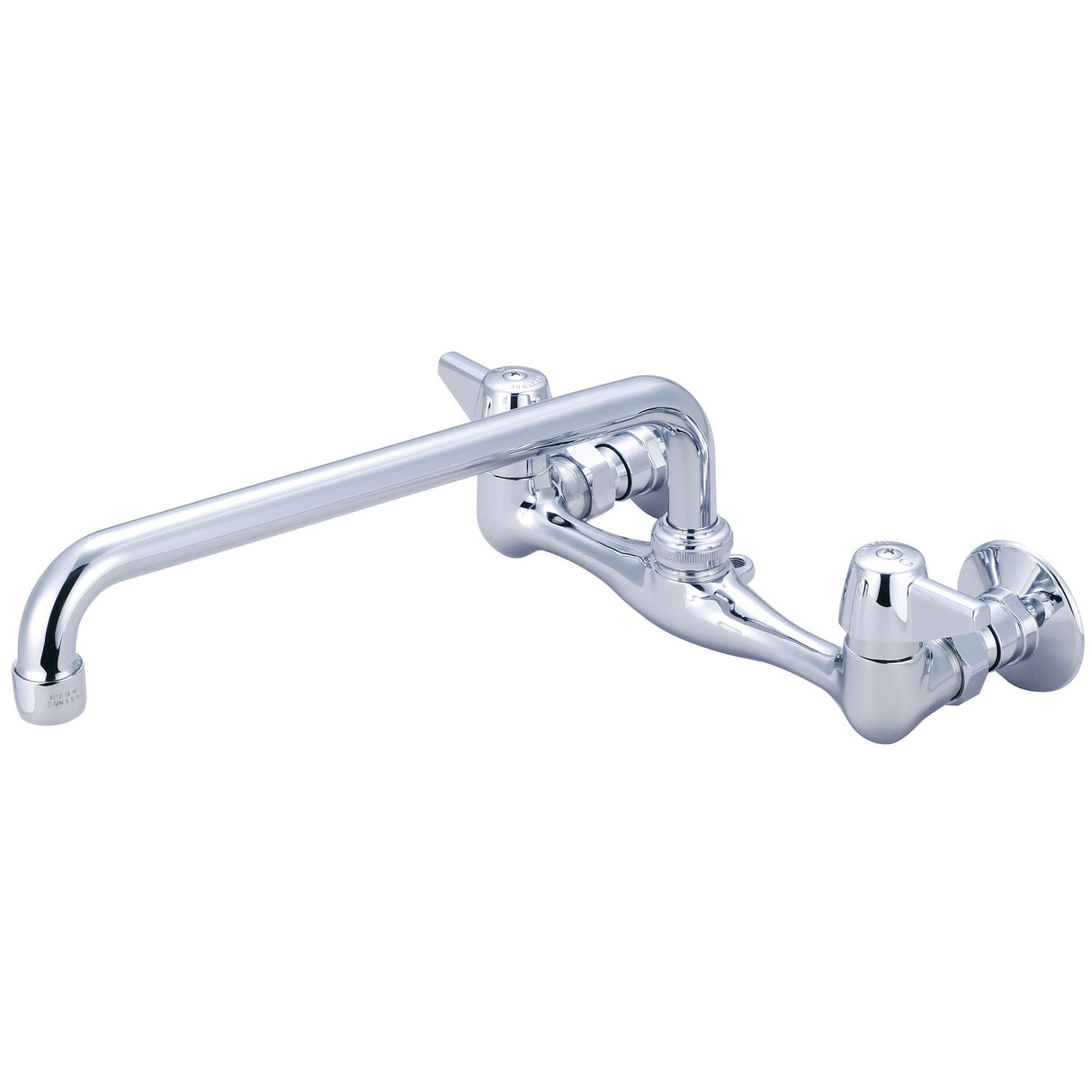 Central Brass 0047-TA3 Two Handle Wallmount Kitchen Faucet in Polished Chrome