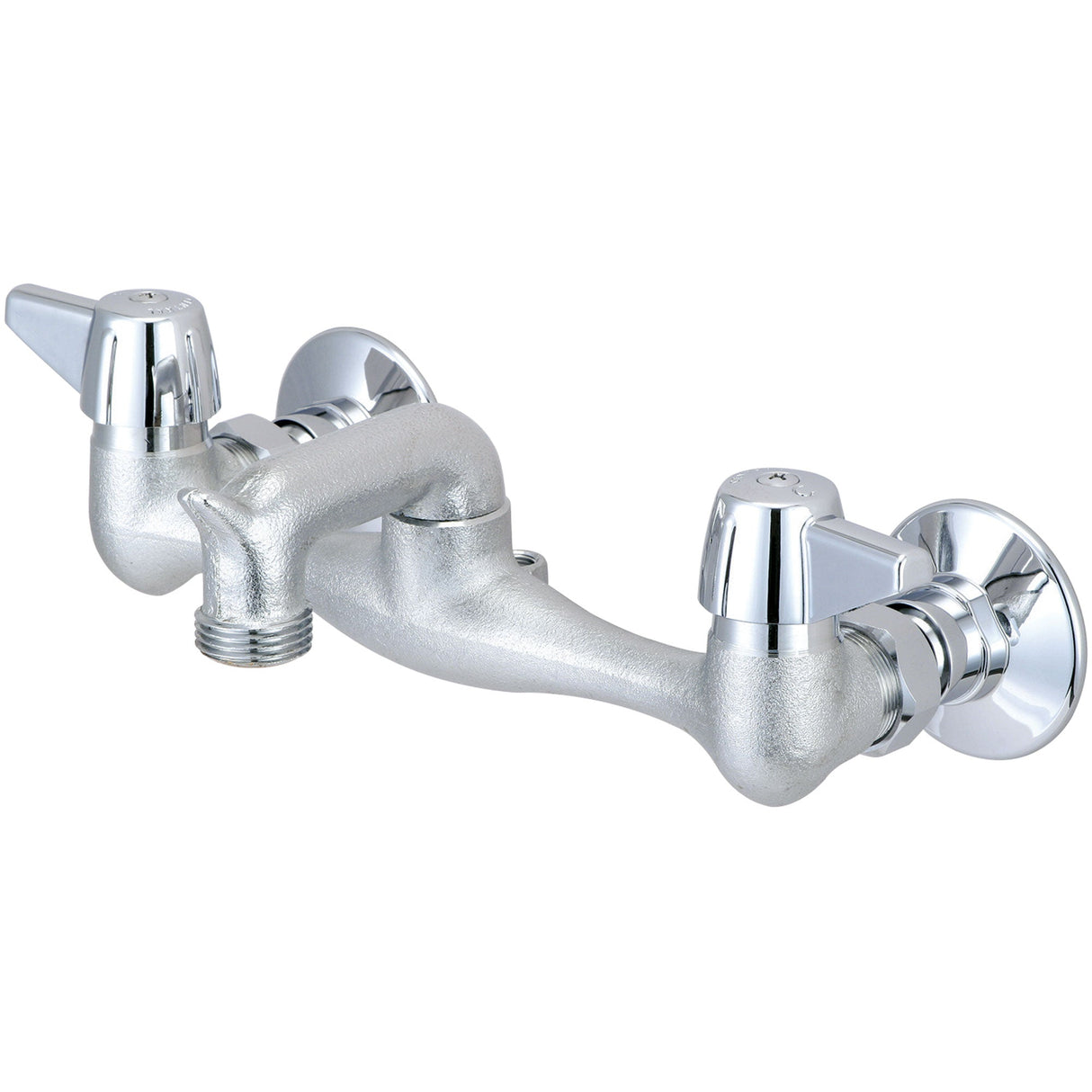 Central Brass 0051-TRC Two Handle Wallmount Service Sink Faucet in Rough Chrome