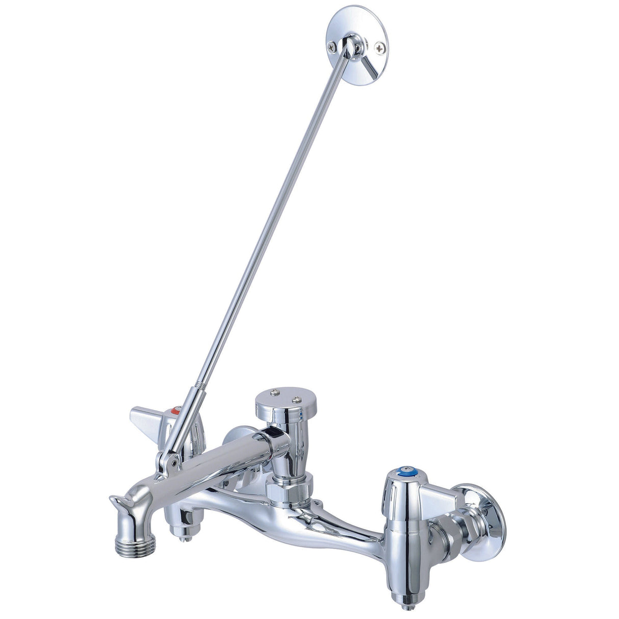 Central Brass 0054-U-QI Two Handle Wallmount Service Sink Faucet in Polished Chrome