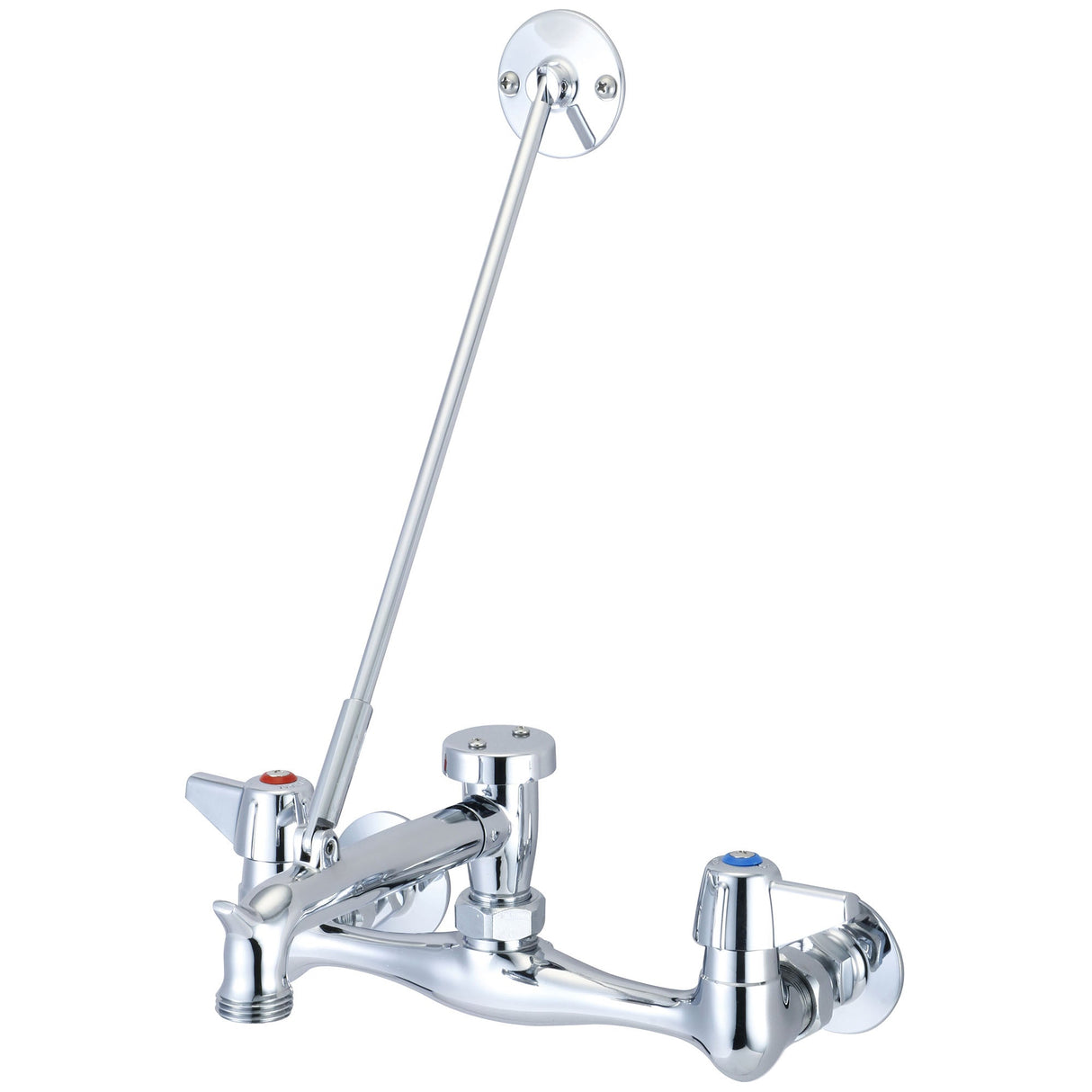 Central Brass 0054-U-Q Two Handle Wallmount Service Sink Faucet in Polished Chrome