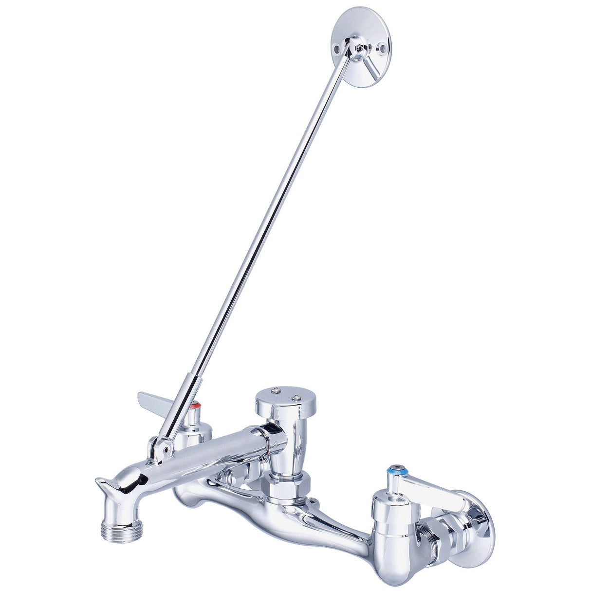Central Brass 0054-ULE-Q Two Handle Wallmount Service Sink Faucet in Polished Chrome