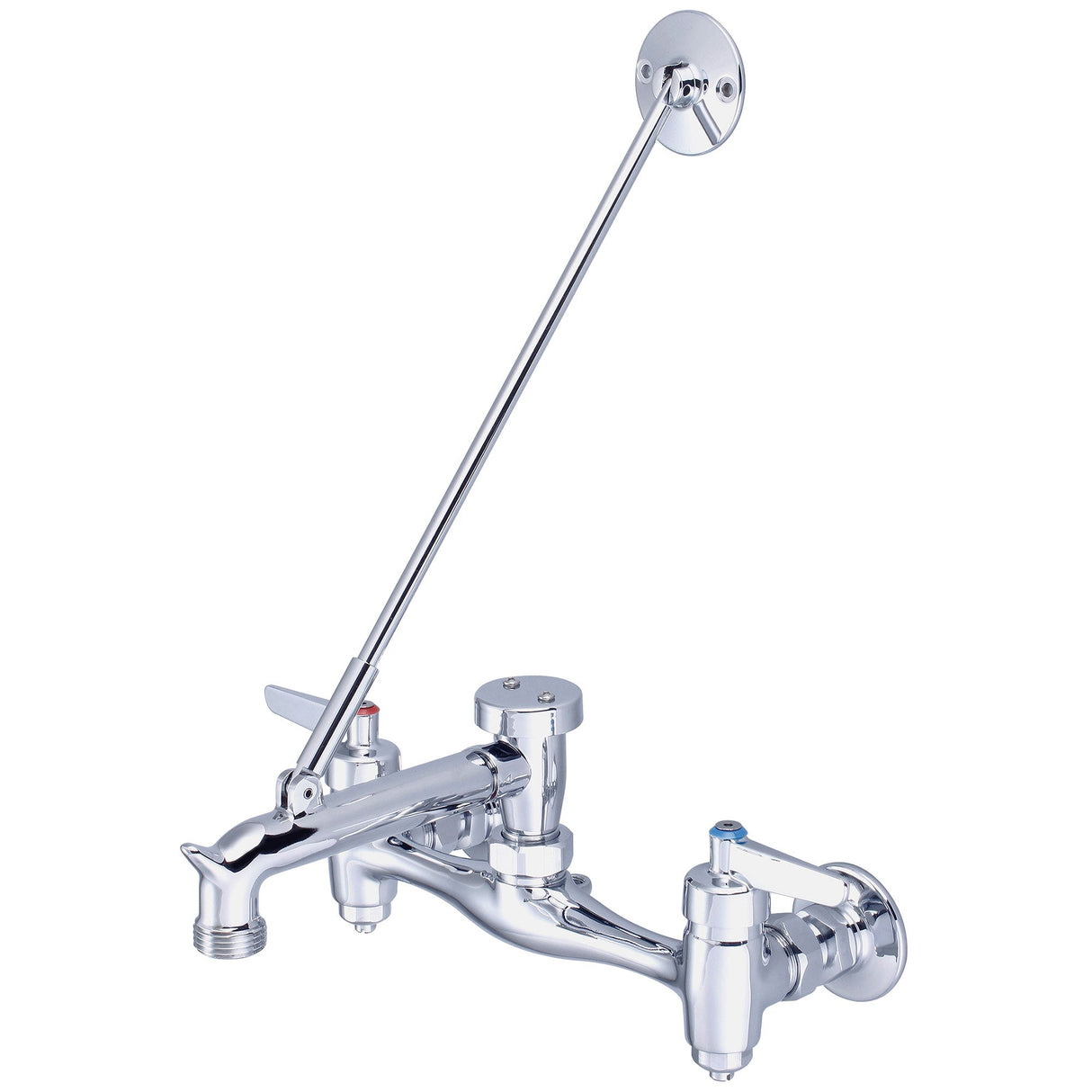 Central Brass 0054-ULE-QI Two Handle Wallmount Service Sink Faucet in Polished Chrome