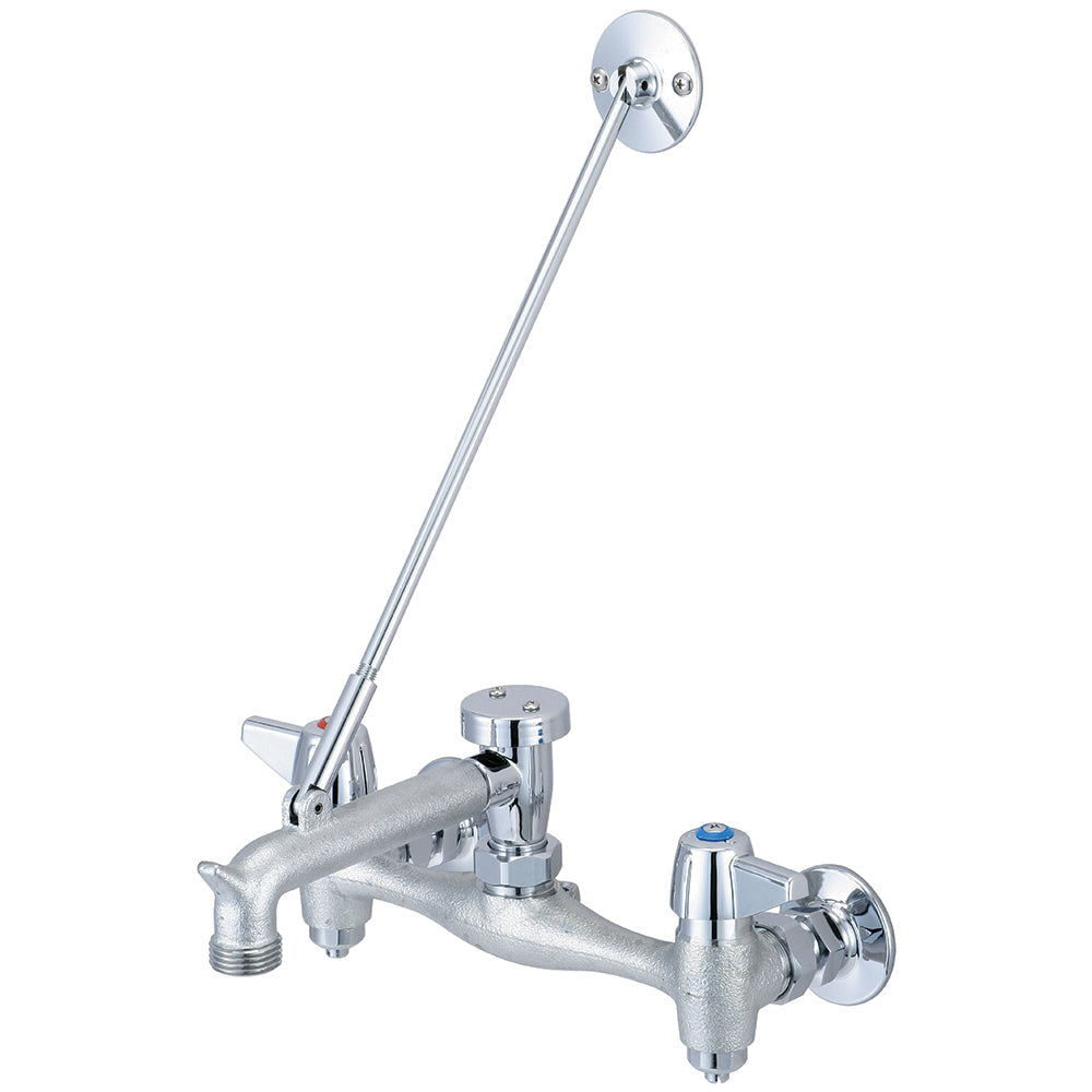 Central Brass 0054-URC-QI Two Handle Wallmount Service Sink Faucet in Rough Chrome