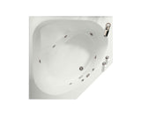 MAAX 100054-003-001-000 Tandem II 6060 Acrylic Corner Center Drain Whirlpool Bathtub in White