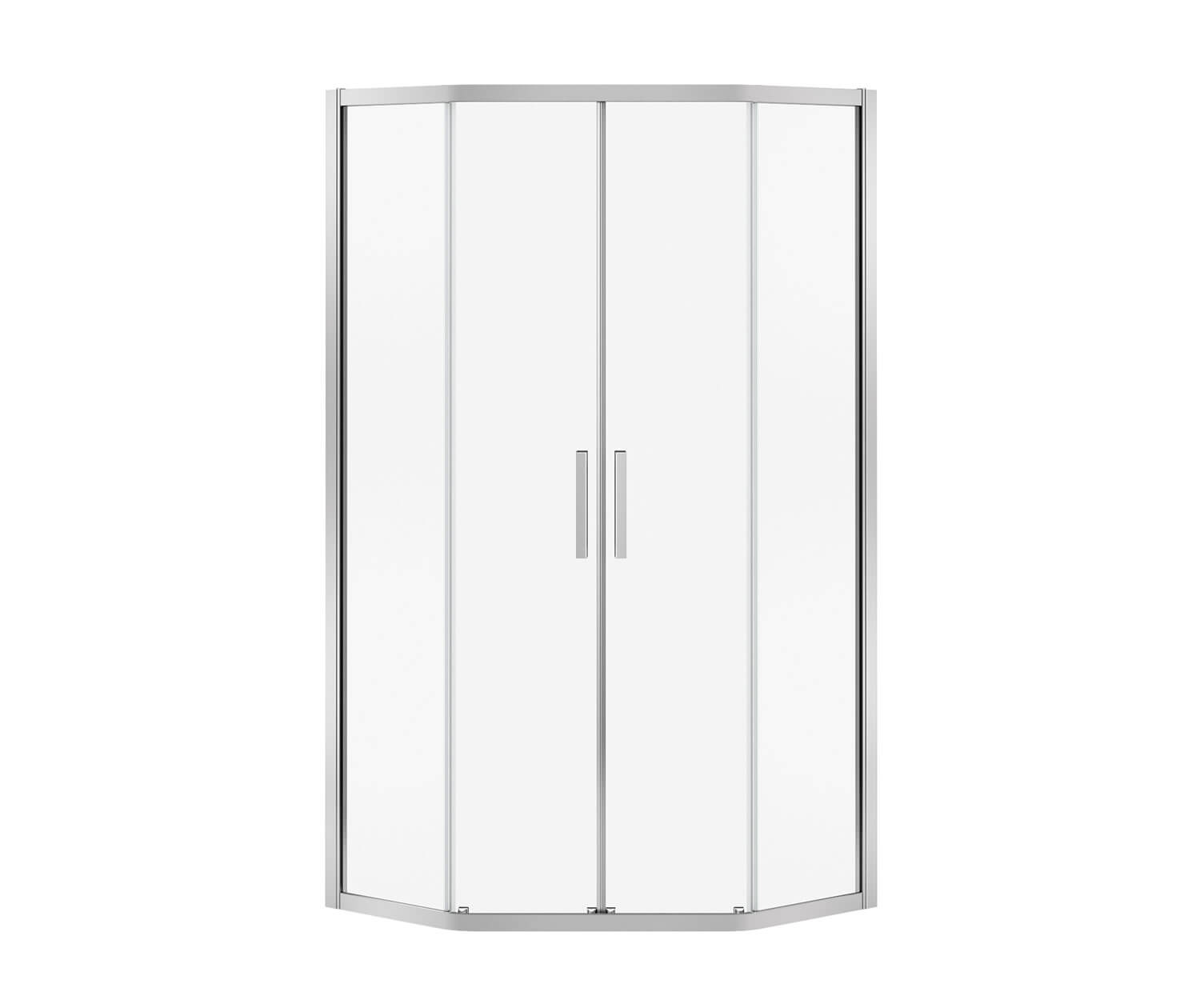 MAAX 137441-900-084-000 Radia Neo-angle 38 x 38 x 71 ½ in. 6mm Sliding Shower Door for Corner Installation with Clear glass in Chrome
