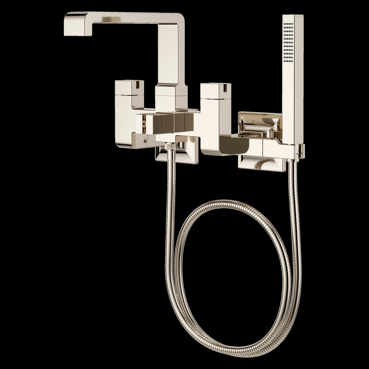 Verve Wall-mount Tub Filler without Handles in Polished Nickel