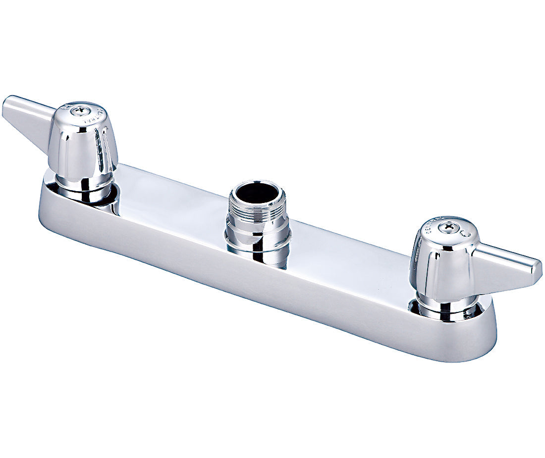Central Brass 0120-L Two Handle Cast Kitchen Faucet in Polished Chrome