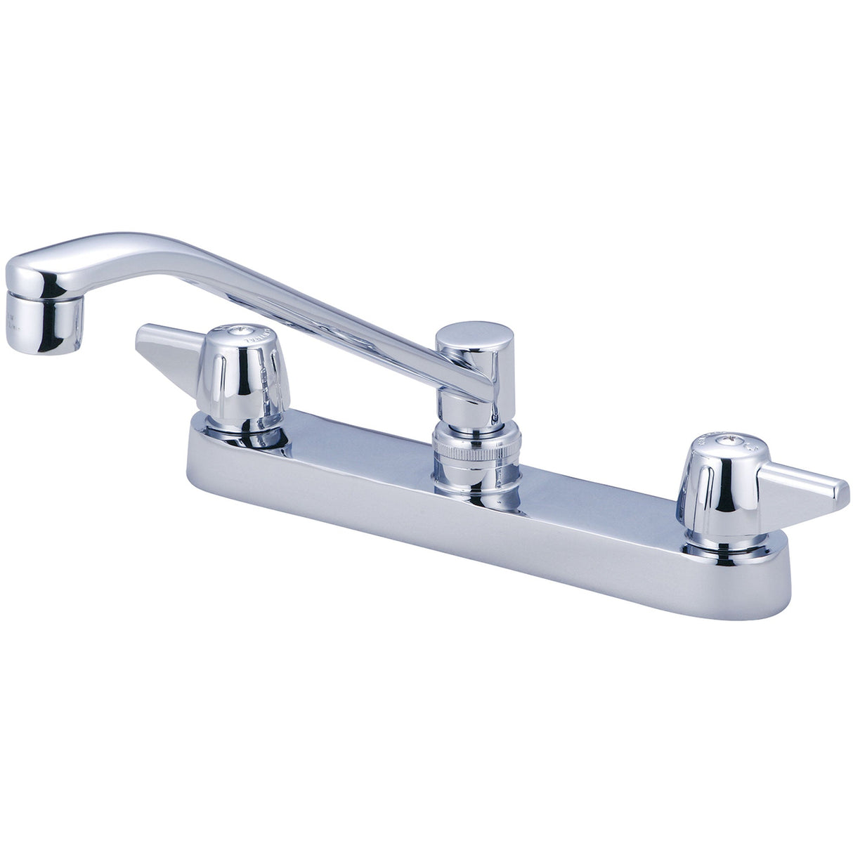 Central Brass 0122-A Two Handle Cast Kitchen Faucet in Polished Chrome