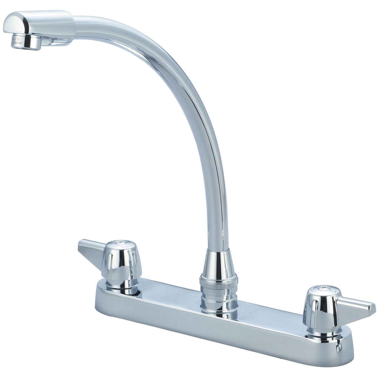 Central Brass 80122-A07 Two Handle Cast Kitchen Faucet in Polished Chrome
