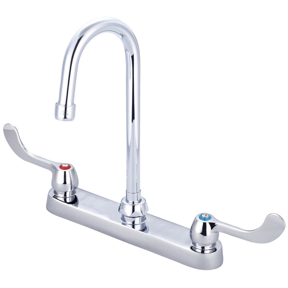 Central Brass 0122-ELS17 Two Handle Cast Kitchen Faucet in Polished Chrome