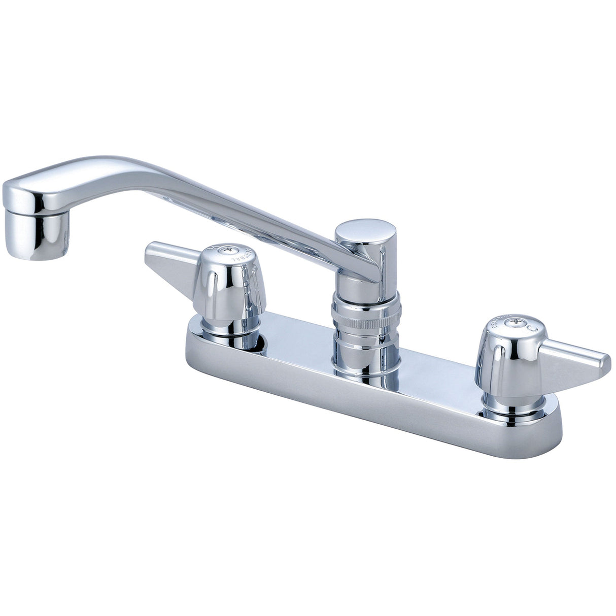 Central Brass 0127-A Two Handle Cast Kitchen Faucet in Polished Chrome