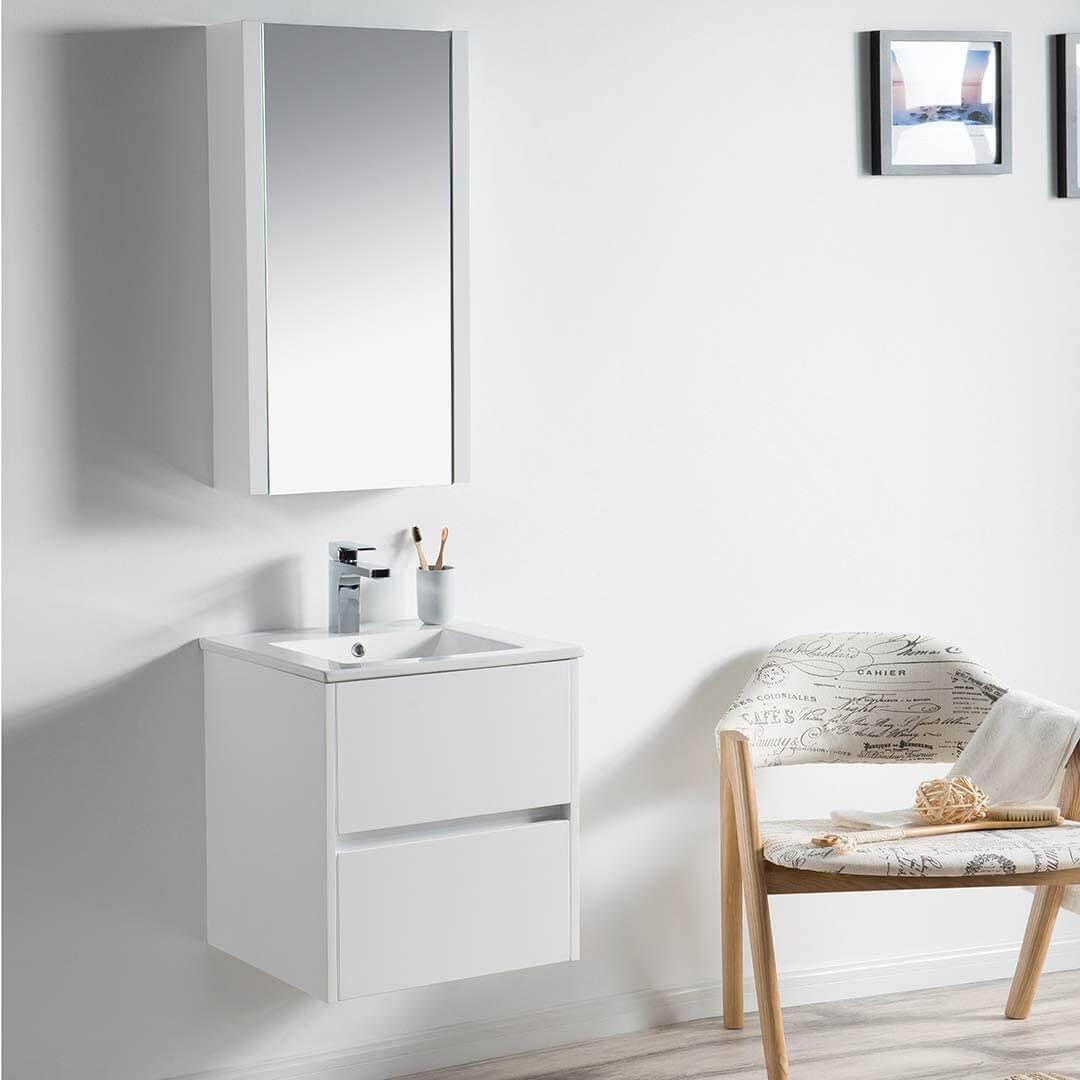 Blossom Valencia 20" Single Vanity, Mirror, Mirrored Medicine Cabinet