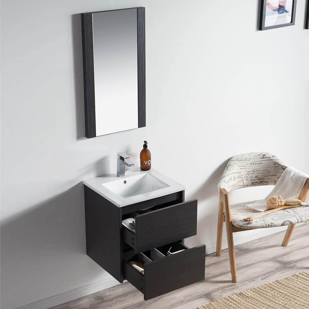 Blossom Valencia 20" Single Vanity, Mirror, Mirrored Medicine Cabinet