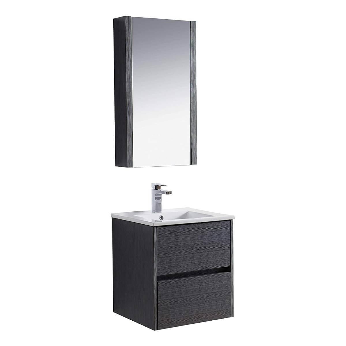 Blossom Valencia 20" Single Vanity, Mirror, Mirrored Medicine Cabinet