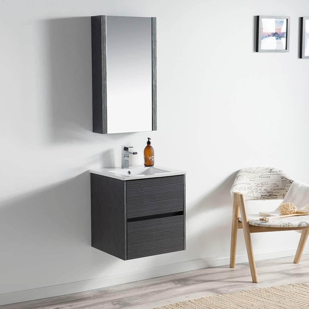 Blossom Valencia 20" Single Vanity, Mirror, Mirrored Medicine Cabinet