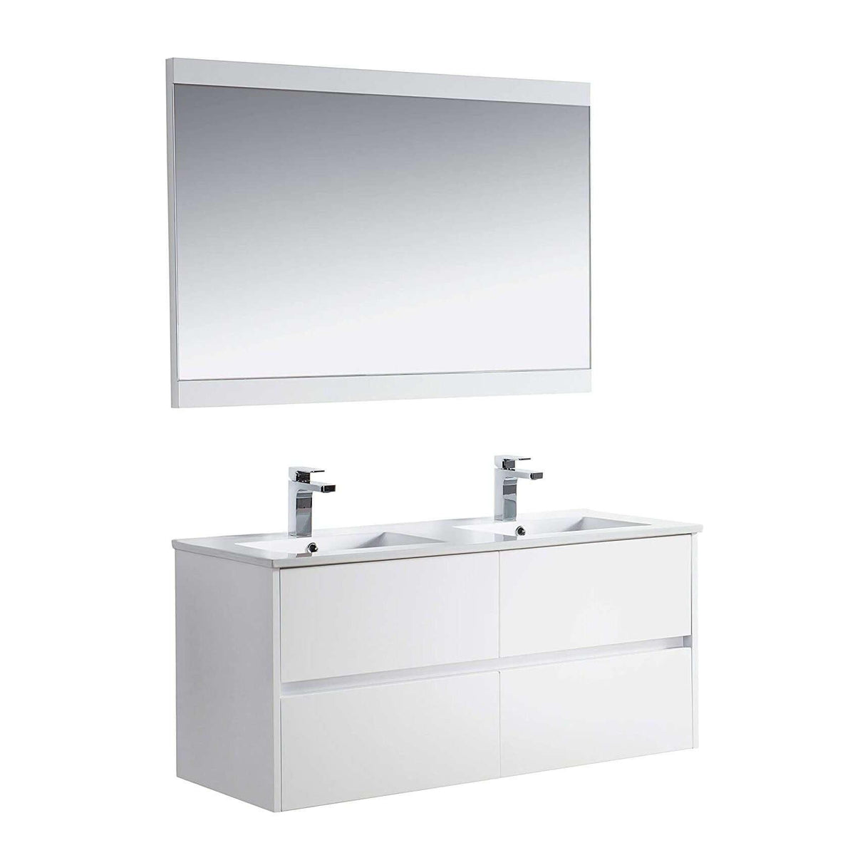 Blossom Valencia 48" Double Vanity, Mirror, Mirrored Medicine Cabinet