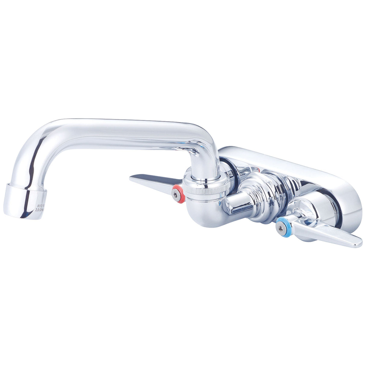 Central Brass 0184-LE0 Two Handle Cast Wallmount Faucet in Polished Chrome