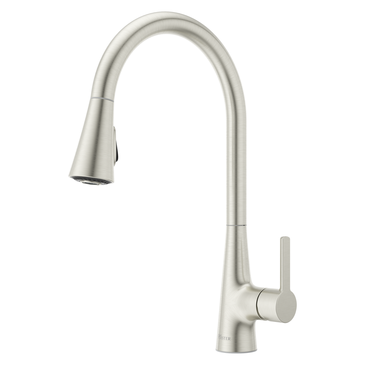 Pfirst Modern 1-Handle Pull-Down Kitchen Faucet in Stainless Steel