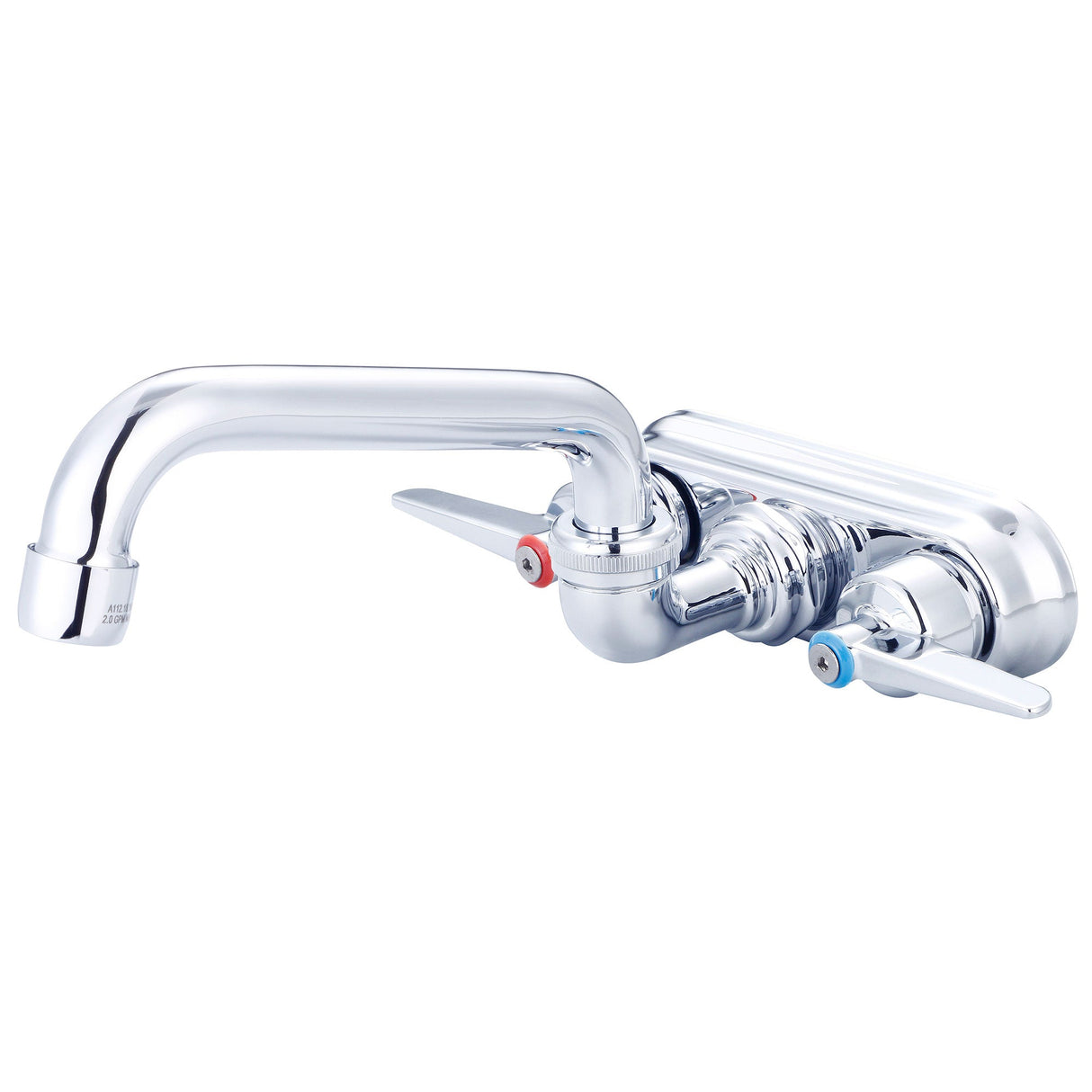 Central Brass 0194-LE0 Two Handle Shell Type Wallmount Faucet in Polished Chrome