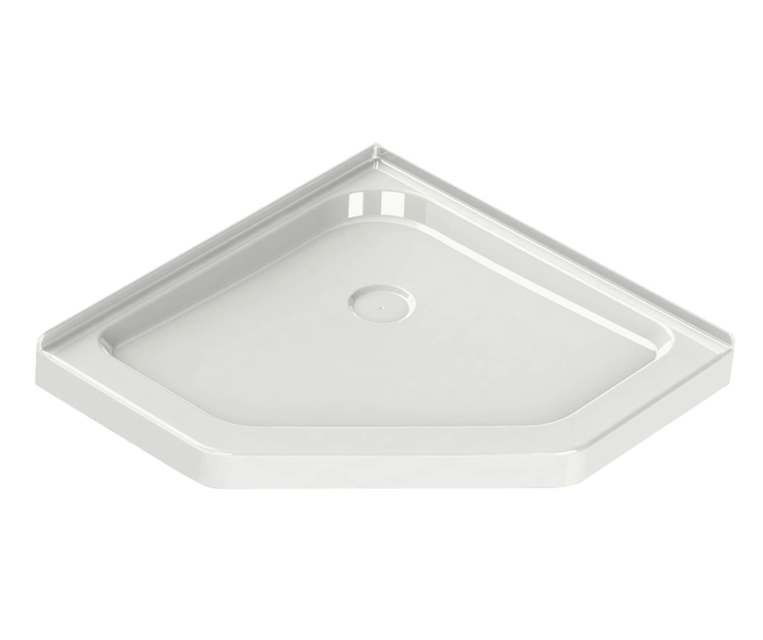 MAAX 101424-000-001-000 Neo-Angle Base 40 3 in. 40 x 40 Acrylic Corner Left or Right Shower Base with Corner Drain in White