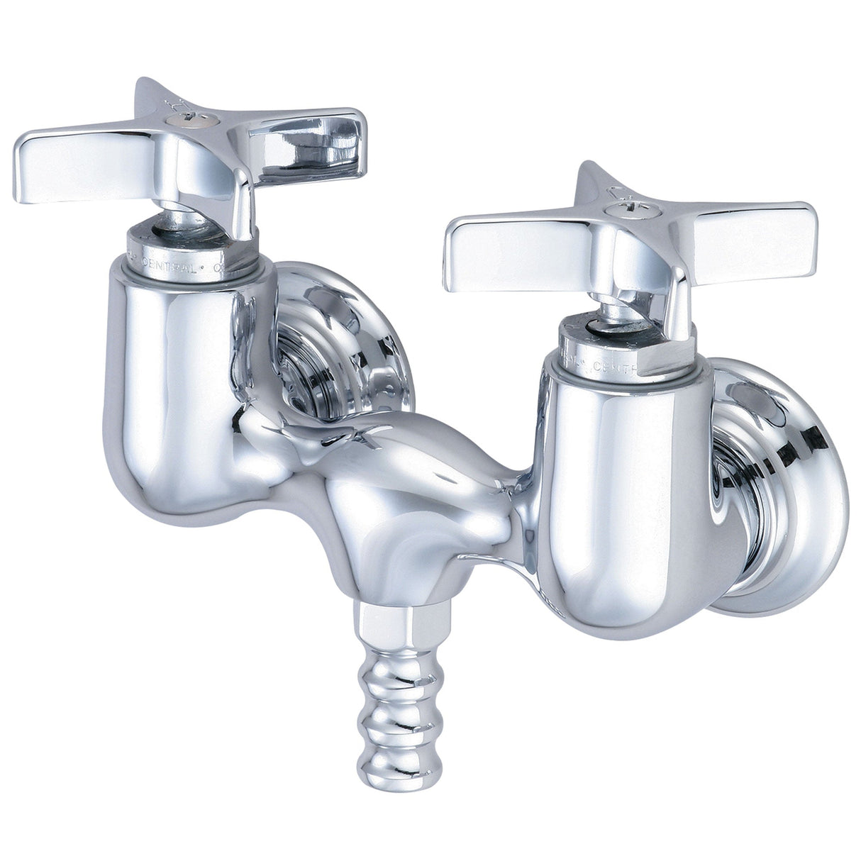 Central Brass 0210-Q Two Handle Leg Tub Faucet in Polished Chrome