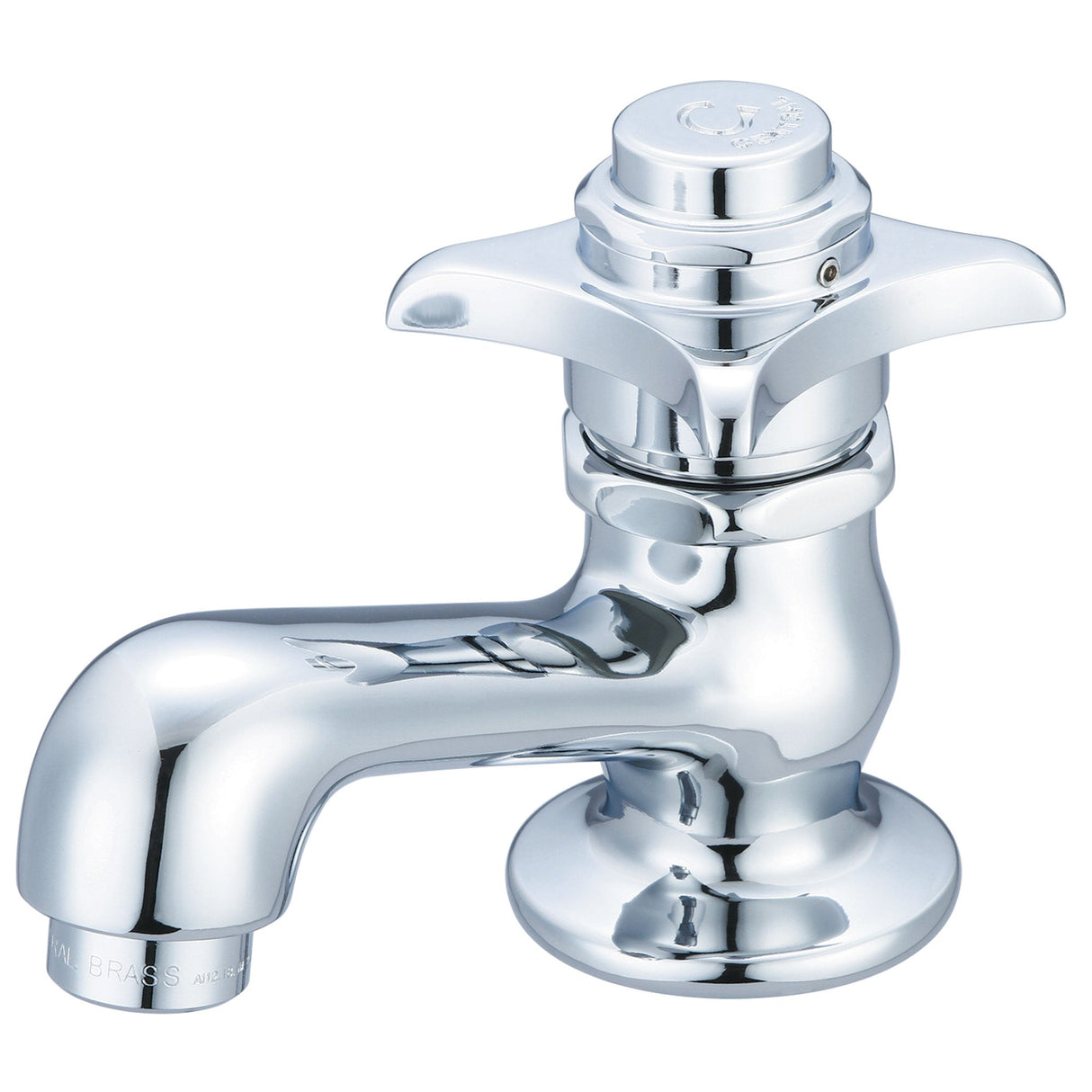 Central Brass 0255-AVC Self-Close Single Handle Basin Faucet in Polished Chrome