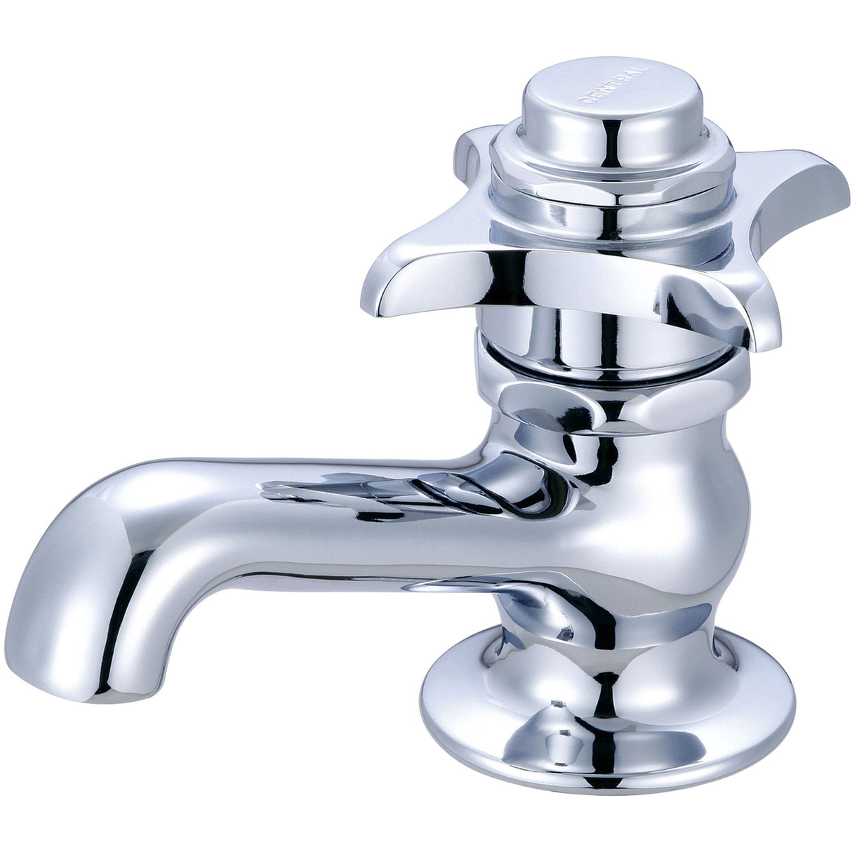 Central Brass 0255-P Self-Close Single Handle Basin Faucet in Polished Chrome