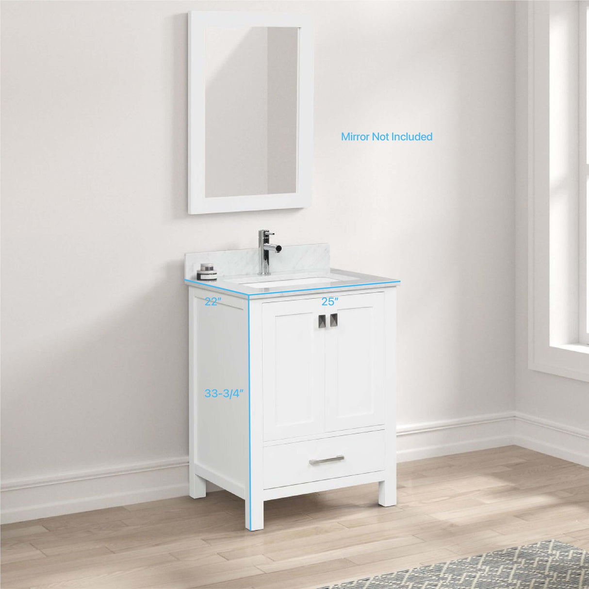 Blossom Geneva Single Sink Freestanding Bathroom Vanity With Countertop & Undermount Sink