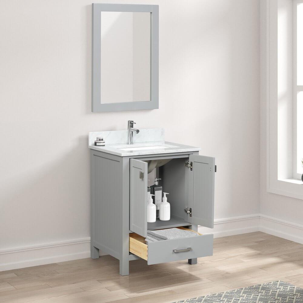 Blossom Geneva Single Sink Freestanding Bathroom Vanity With Countertop & Undermount Sink