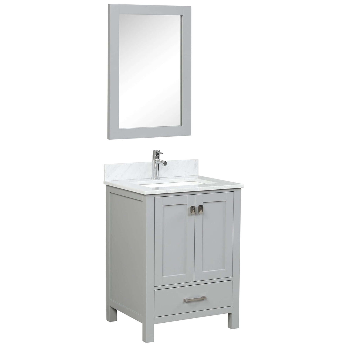 Blossom Geneva Freestanding Bathroom Vanity With Countertop, Undermount Sink & Mirror