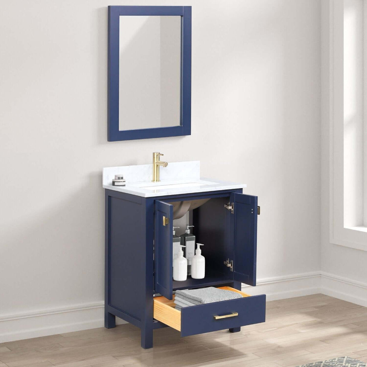 Blossom Geneva Single Sink Freestanding Bathroom Vanity With Countertop & Undermount Sink