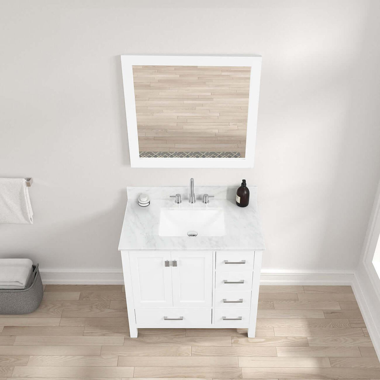 Blossom Geneva Single Sink Freestanding Bathroom Vanity With Countertop & Undermount Sink