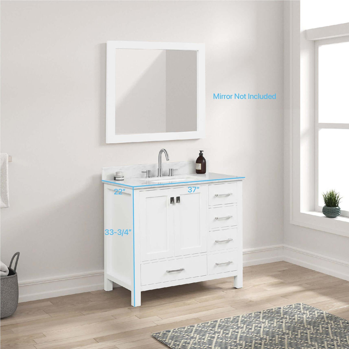 Blossom Geneva Single Sink Freestanding Bathroom Vanity With Countertop & Undermount Sink