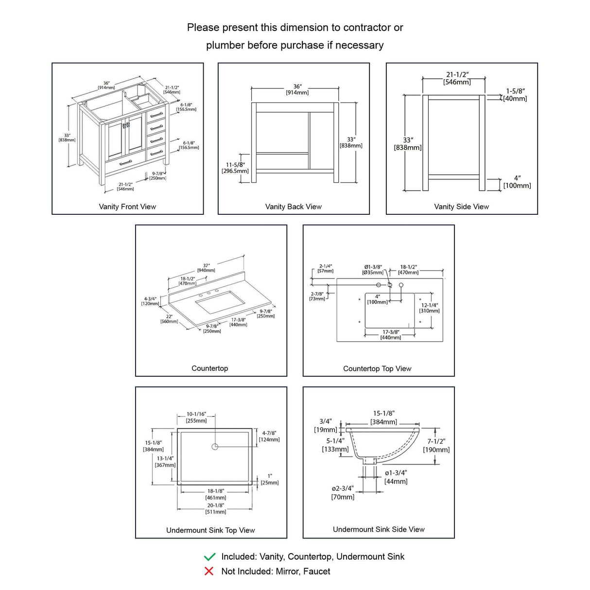 Blossom Geneva Single Sink Freestanding Bathroom Vanity With Countertop & Undermount Sink