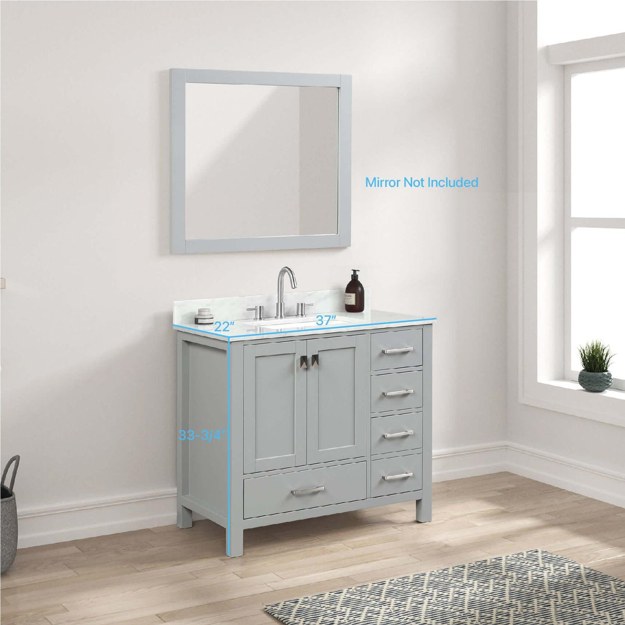 Blossom Geneva Single Sink Freestanding Bathroom Vanity With Countertop & Undermount Sink