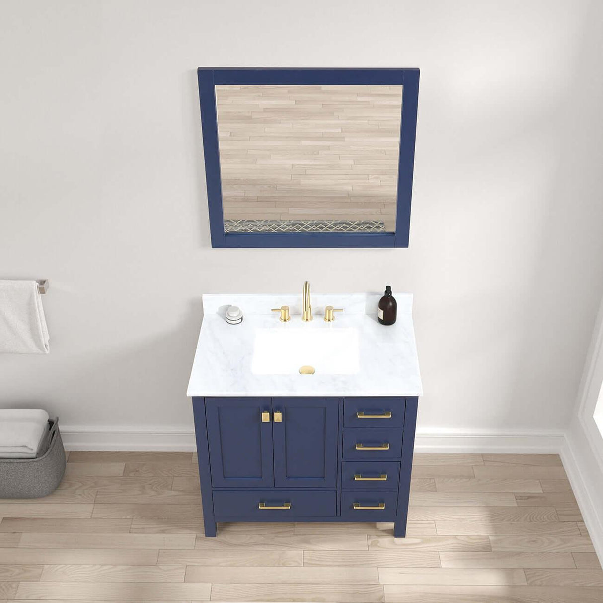 Blossom Geneva Single Sink Freestanding Bathroom Vanity With Countertop & Undermount Sink