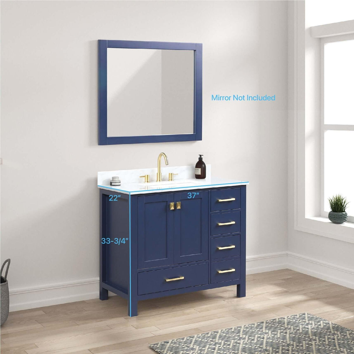 Blossom Geneva Single Sink Freestanding Bathroom Vanity With Countertop & Undermount Sink