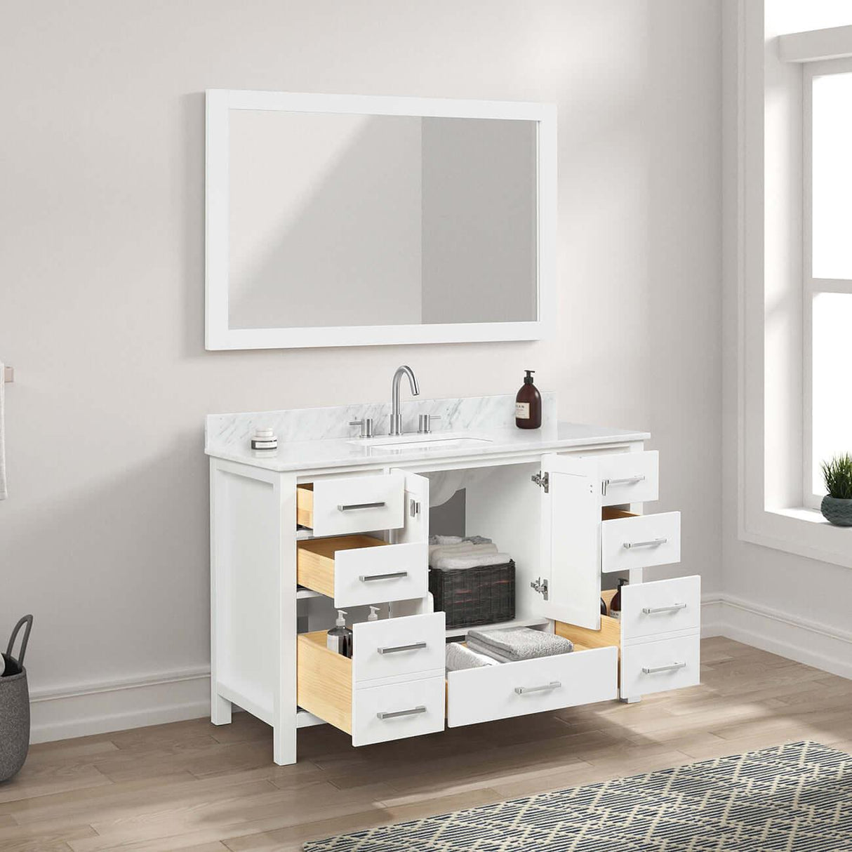 Blossom Geneva Single Sink Freestanding Bathroom Vanity With Countertop & Undermount Sink