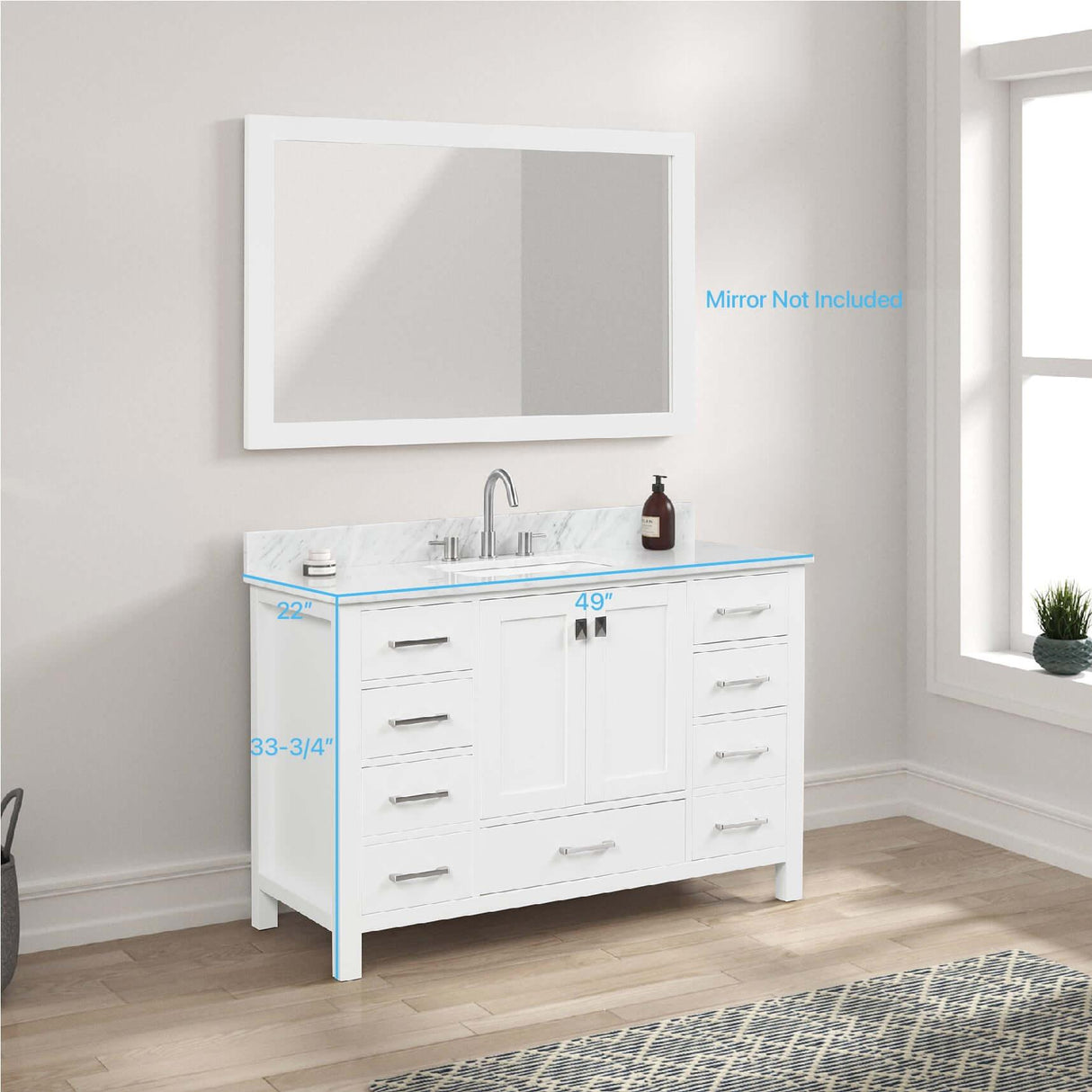 Blossom Geneva Single Sink Freestanding Bathroom Vanity With Countertop & Undermount Sink
