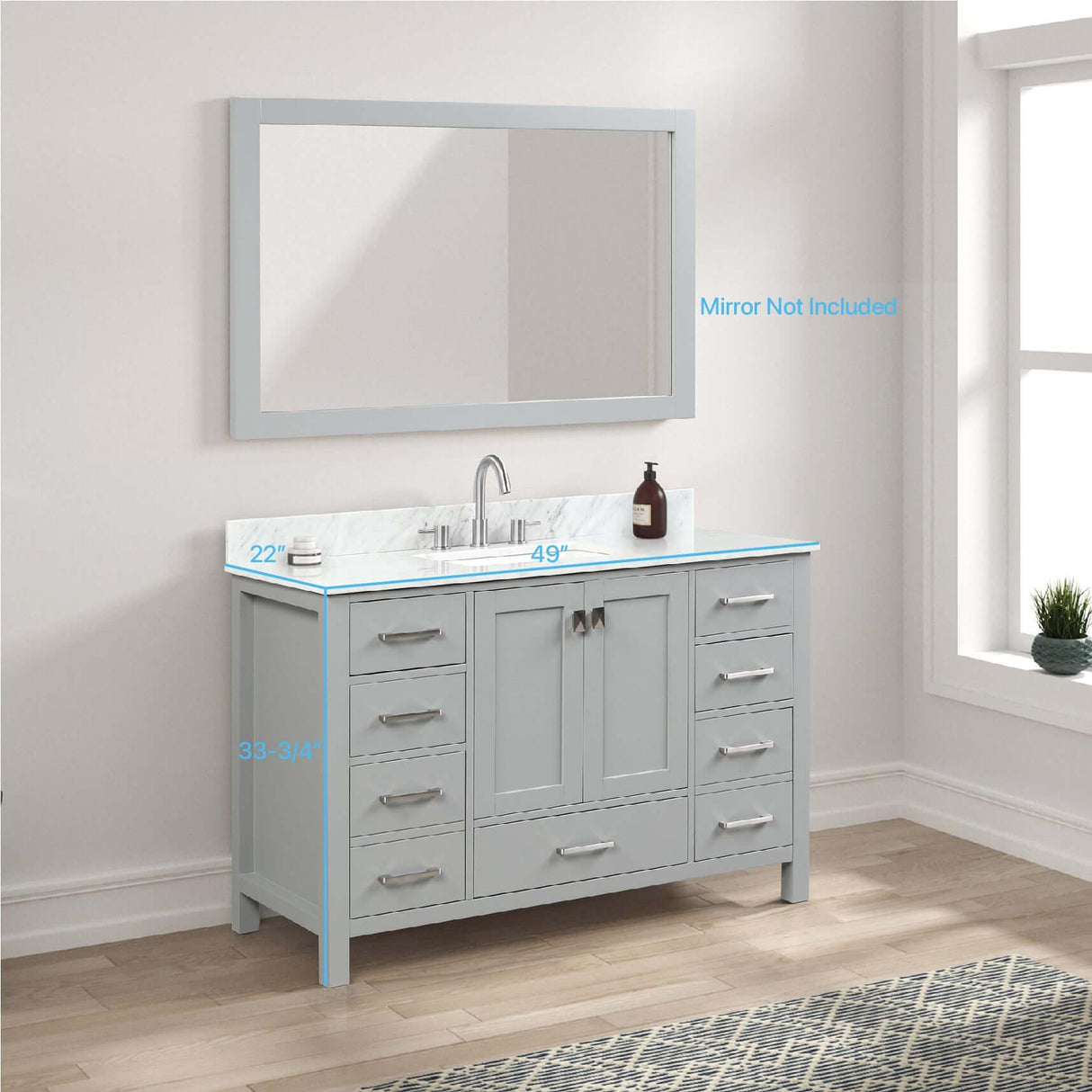 Blossom Geneva Single Sink Freestanding Bathroom Vanity With Countertop & Undermount Sink