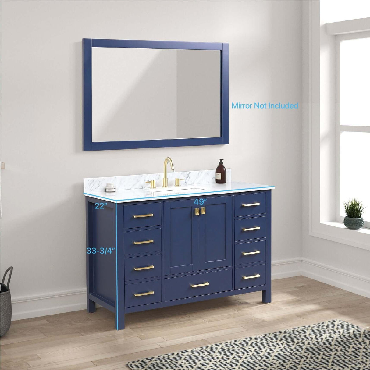 Blossom Geneva Single Sink Freestanding Bathroom Vanity With Countertop & Undermount Sink