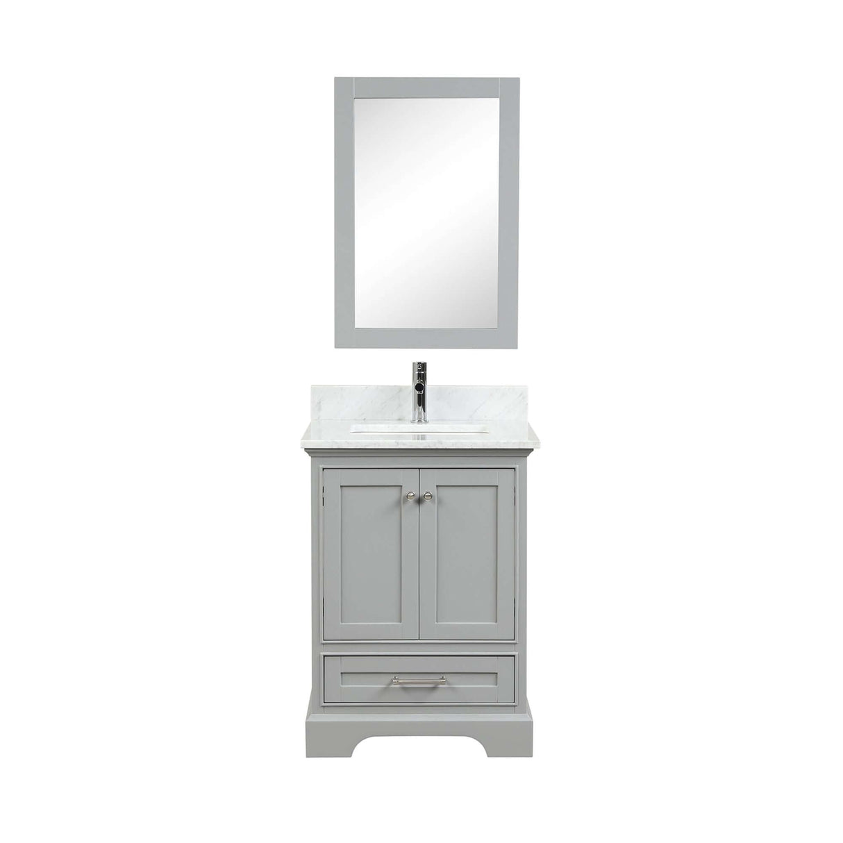 Blossom Copenhagen Freestanding Bath Single Sink Vanity, Top, Undermount Sink & Mirror