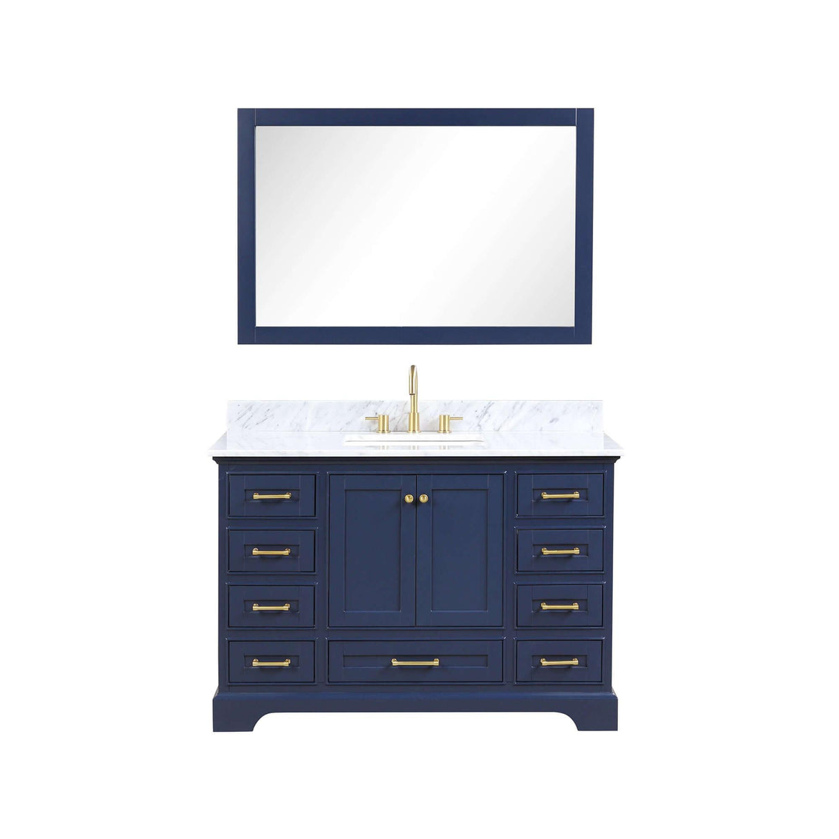 Blossom Copenhagen Freestanding Bath Single Sink Vanity, Top, Undermount Sink & Mirror