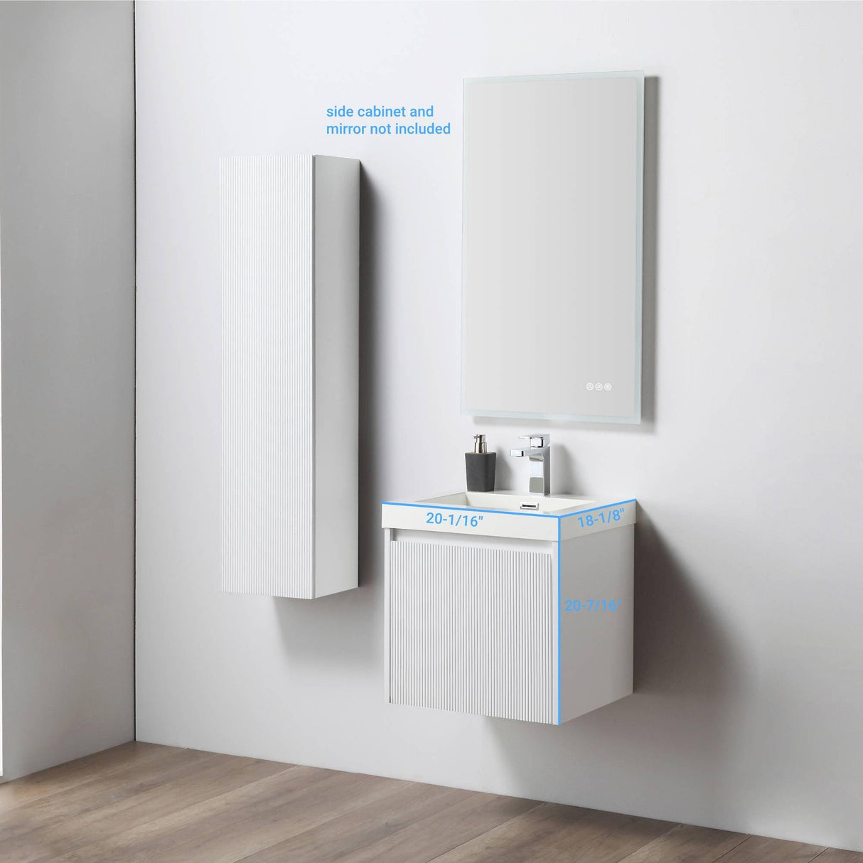 Sleek Minimalism: Blossom Positano Single Sink Floating Vanity 20" to 48"