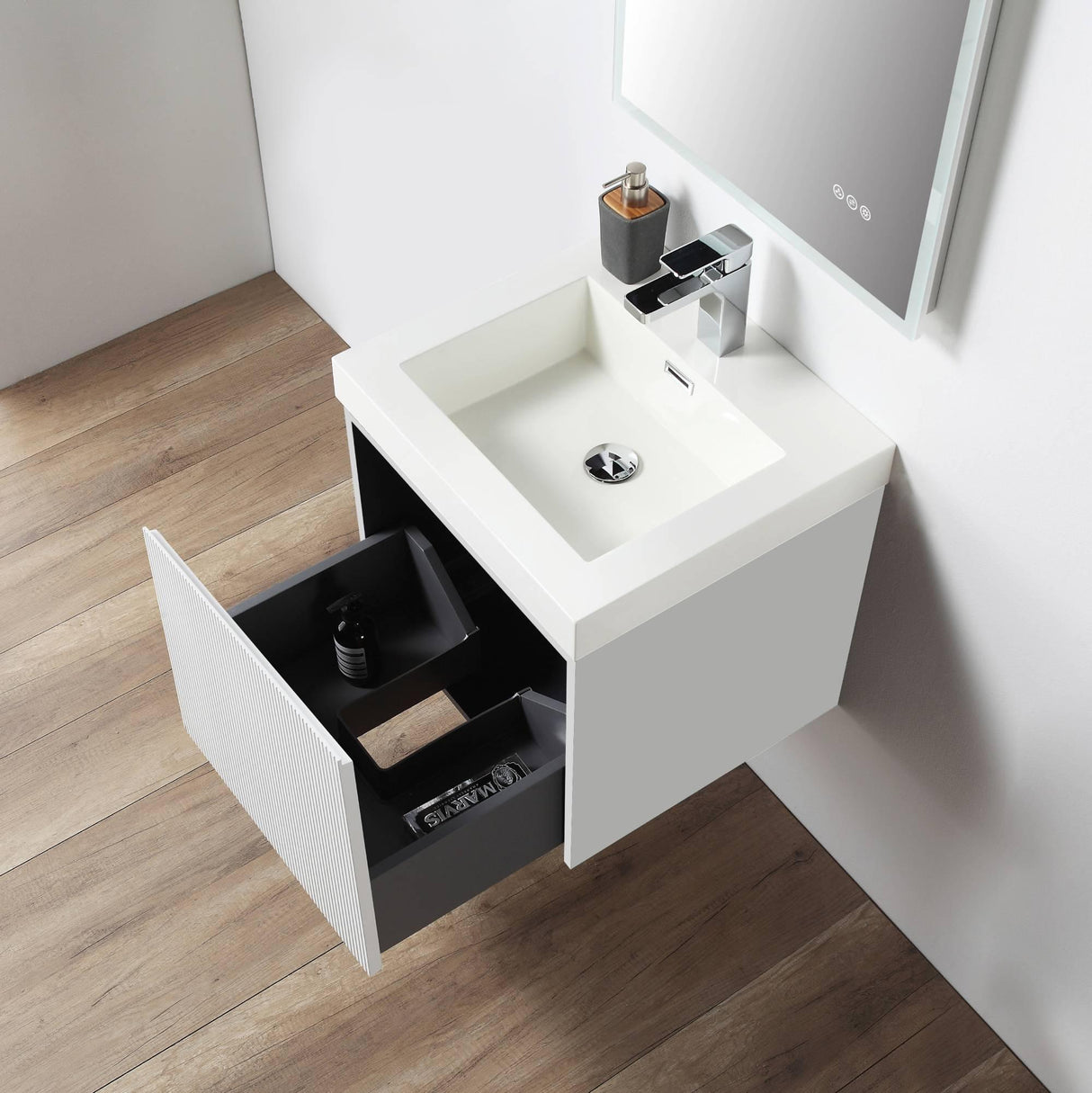 Sleek Minimalism: Blossom Positano Single Sink Floating Vanity 20" to 48"
