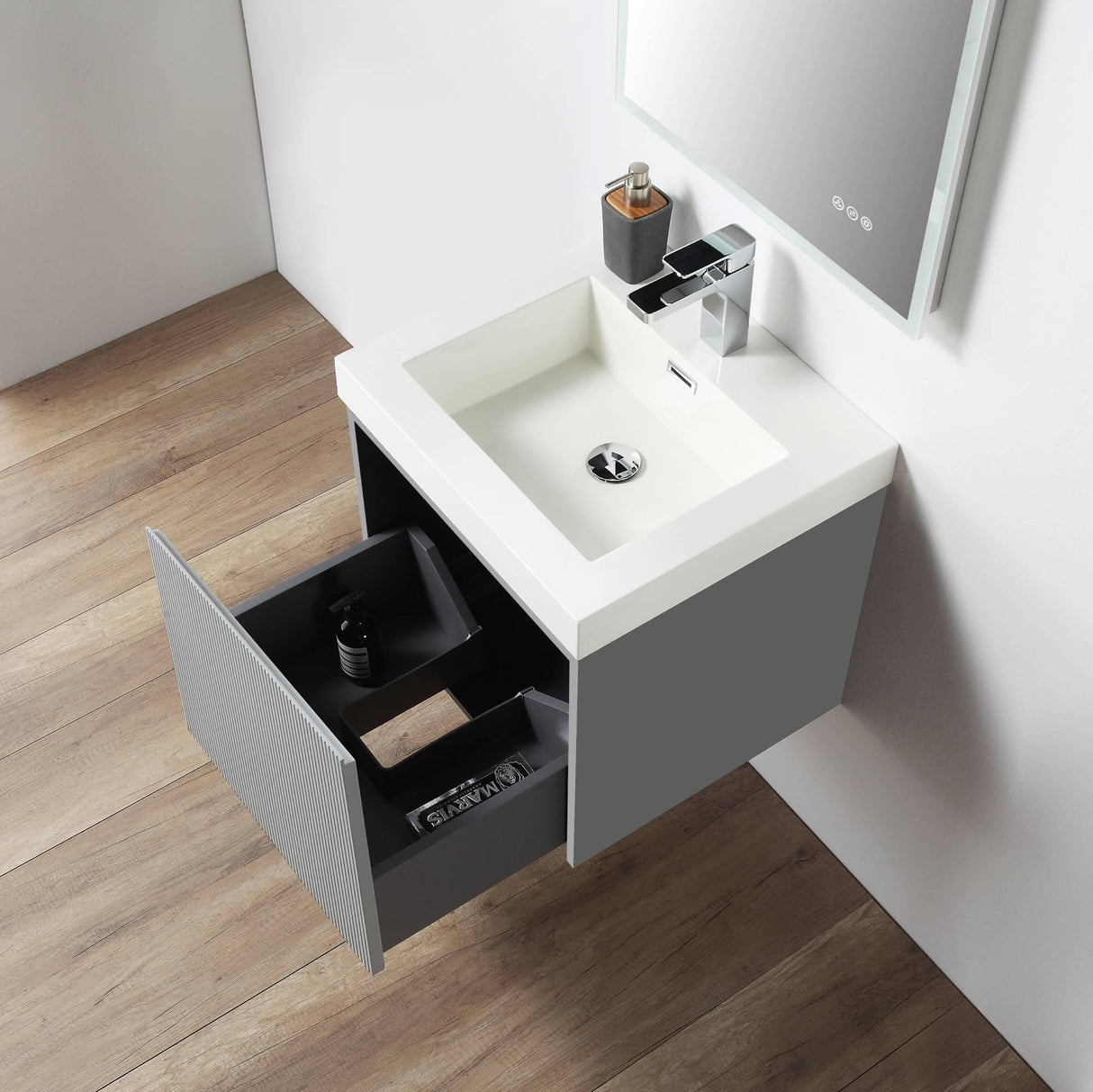 Sleek Minimalism: Blossom Positano Single Sink Floating Vanity 20" to 48"