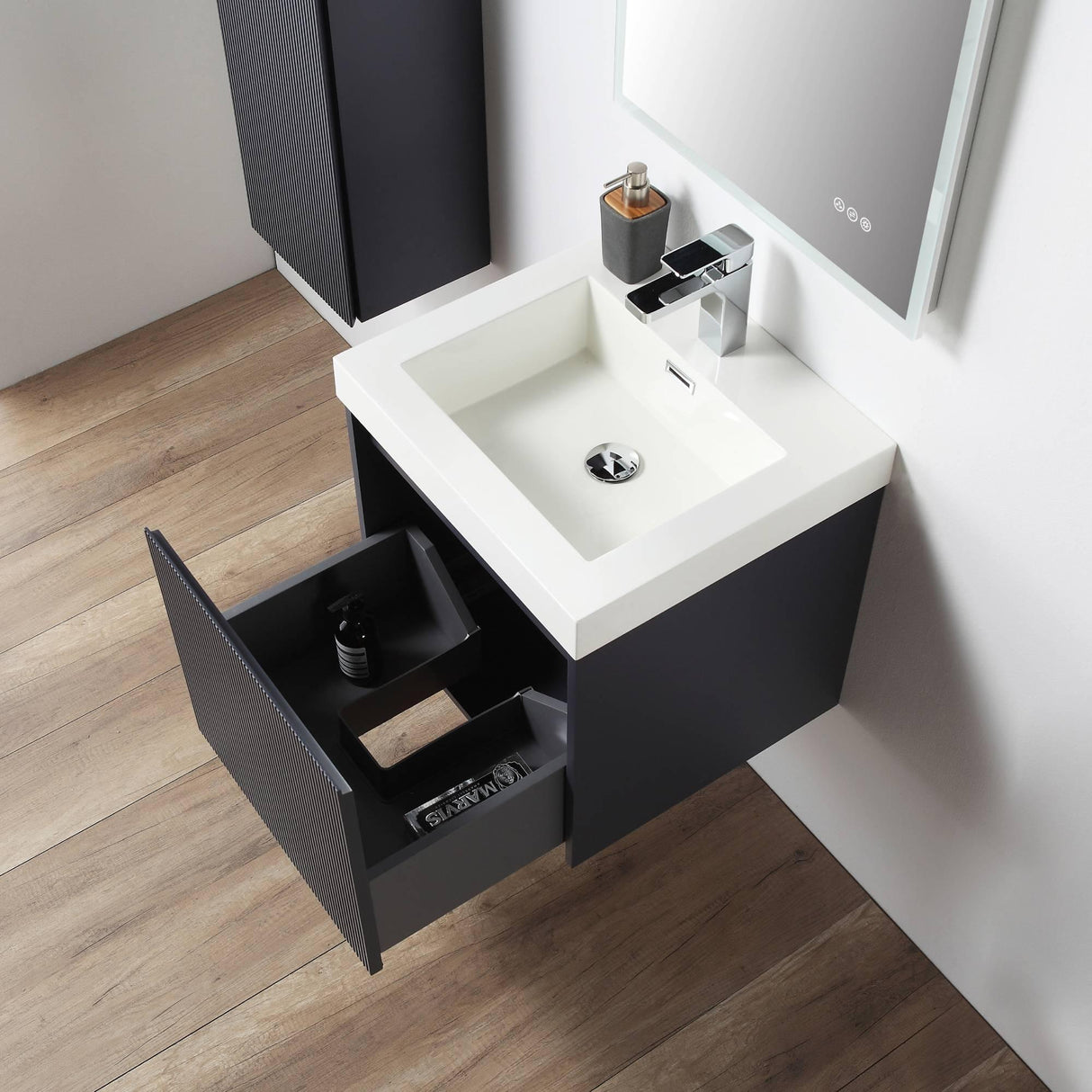 Sleek Minimalism: Blossom Positano Single Sink Floating Vanity 20" to 48"